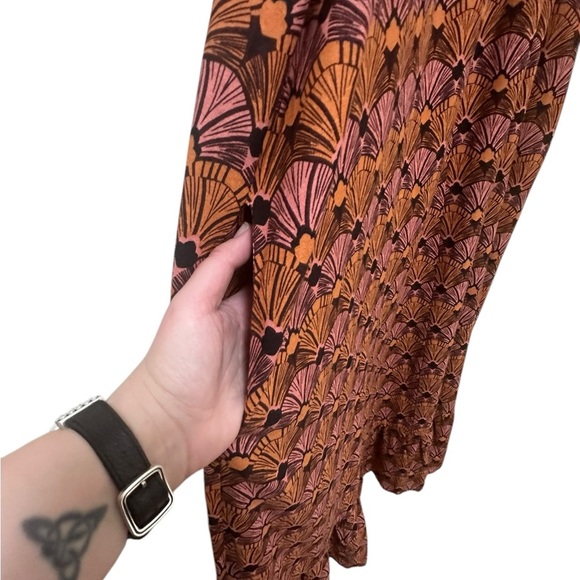 ✨ C&C California 100% cotton geometric print maxi dress size large - Picture 3 of 11